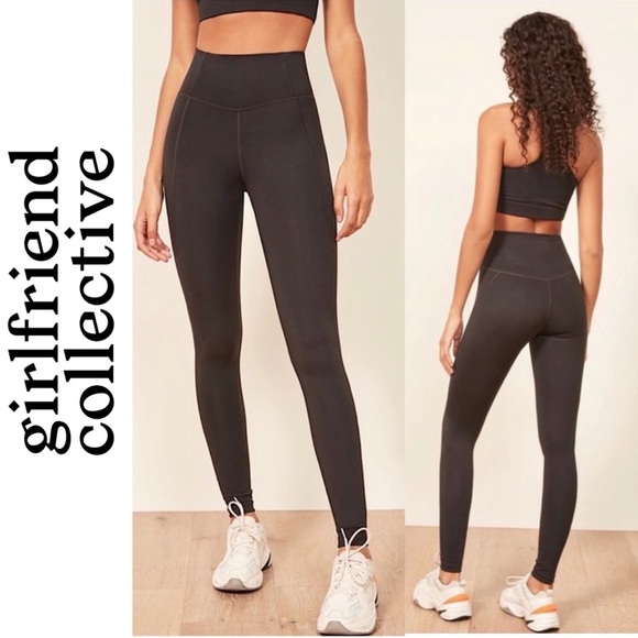 girlfriend collective Pants - GIRLFRIEND COLLECTIVE Black Compressive High-Rise Yoga Legging Tights Size M